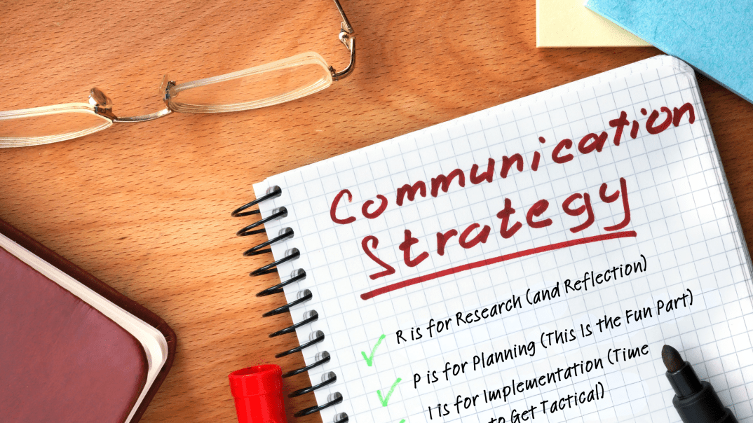 communications strategy with bullet pointed lists that align with the list in this article.